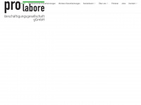 prolabore.de Webseite Vorschau