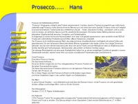 prosecco-hans.ch Webseite Vorschau