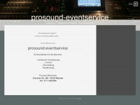 prosound-muenster.de Webseite Vorschau