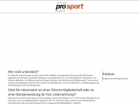 prosport-sargans.ch Webseite Vorschau