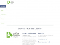proviva-physiotherapie.de Webseite Vorschau