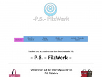 ps-filzwerk.de Webseite Vorschau