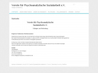 psychoanalytische-sozialarbeit-tue.de Webseite Vorschau