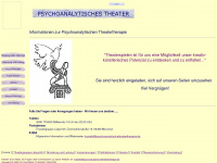psychoanalytischetheatertherapie.de Webseite Vorschau