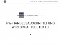 pw-handelsauskunftei.de Webseite Vorschau