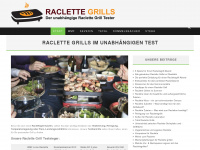 raclettegrills.at Webseite Vorschau