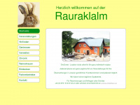 rauraklalm.at Webseite Vorschau