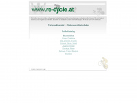 re-cycle.at Webseite Vorschau