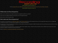 recordingservice.de Webseite Vorschau