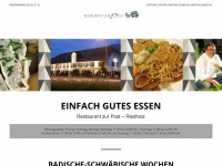 restaurantzurpost.ch Webseite Vorschau