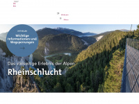 rheinschlucht.ch Webseite Vorschau