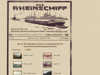 rheinschifffahrtsgeschichte.de Webseite Vorschau