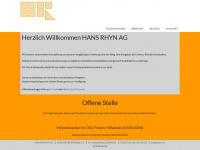 rhyn.ch Webseite Vorschau