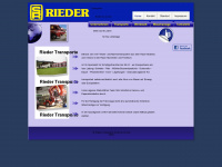 rieder-transporte.at Webseite Vorschau