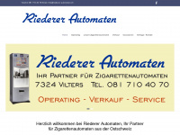 riederer-automaten.ch Webseite Vorschau