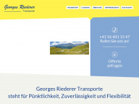 riederer-transporte.ch Webseite Vorschau