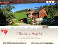 ringlerhof.at Webseite Vorschau