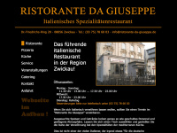 ristorante-da-giuseppe.de Webseite Vorschau