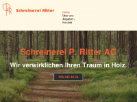 ritter-schreinerei.ch Webseite Vorschau