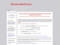 romandiepresse.ch Webseite Vorschau