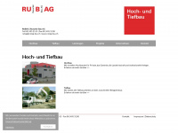 rubag-bau.ch Webseite Vorschau