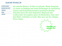 sabinewindlin.ch Webseite Vorschau