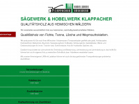 saegewerk-klappacher.at Webseite Vorschau