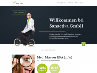 sanactiva.ch Webseite Vorschau