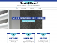 sanipro-gmbh.de Webseite Vorschau