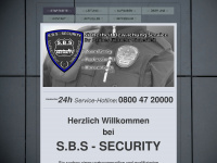 sbs-security.de Webseite Vorschau
