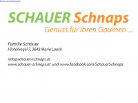 schauer-schnaps.at Webseite Vorschau