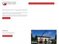 scheuner-transporte.ch Webseite Vorschau
