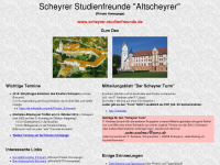 scheyrer-studienfreunde.de Webseite Vorschau