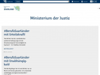 justiz.saarland.de Webseite Vorschau