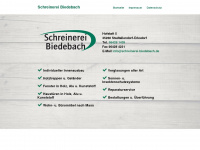 schreinerei-biedebach.de Webseite Vorschau