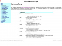 schriftarchaeologie.ch Webseite Vorschau