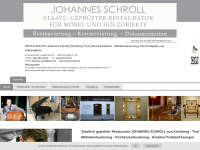 schroll-restauro.at Webseite Vorschau