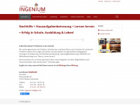 schueler-lernforum-ingenium.de Webseite Vorschau