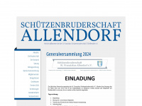 schuetzenbruderschaft-allendorf.de Webseite Vorschau