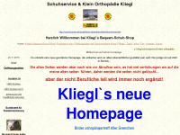 schuhservice-kliegl.ch Webseite Vorschau