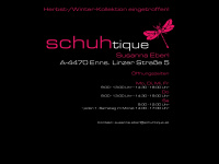 schuhtique.at Webseite Vorschau