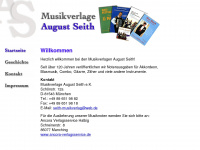 seith-musikverlag.de Webseite Vorschau