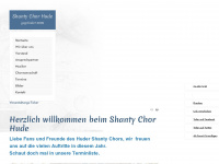 shanty-chor-hude.de Webseite Vorschau