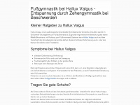 fussgymnastikhalluxvalgus.de Webseite Vorschau