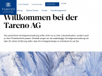 tareno.ch Webseite Vorschau