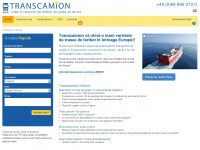 transcamion.ro Webseite Vorschau
