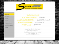 saurer-bau.ch Webseite Vorschau