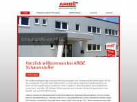 aribe-schaumstoffe.com Webseite Vorschau