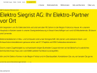 siegrist-elektro.ch Webseite Vorschau