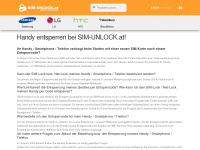 sim-unlock.at Webseite Vorschau